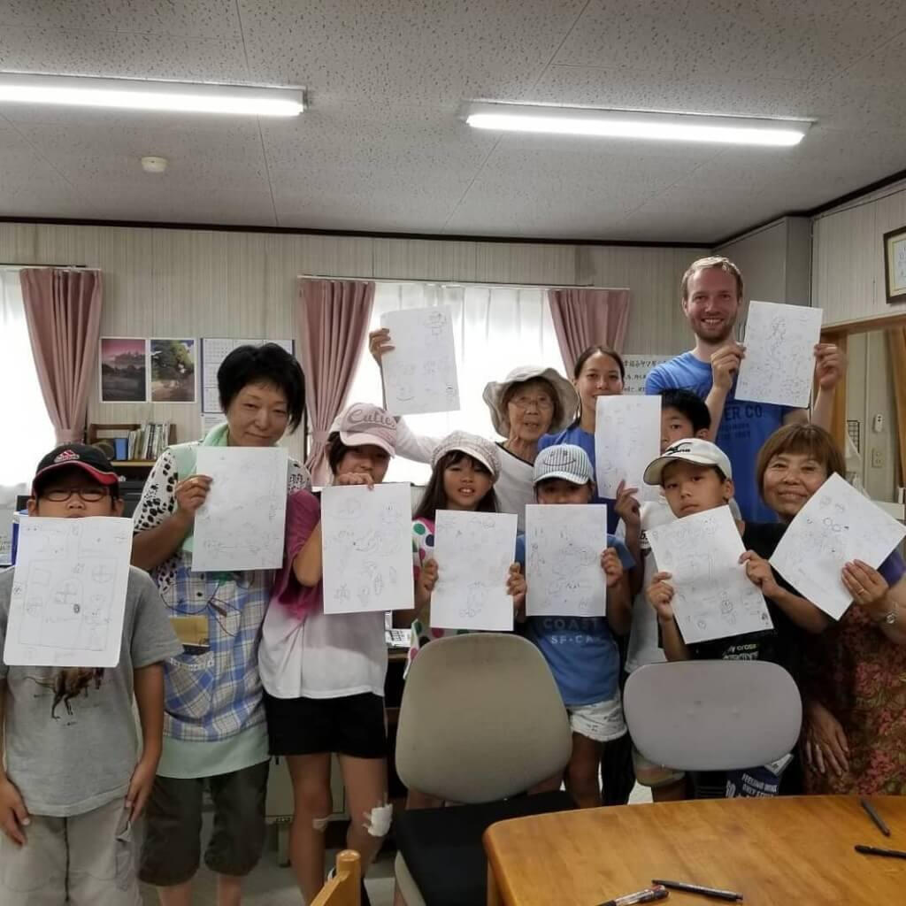 日本での子供向けお絵描きワークショップ